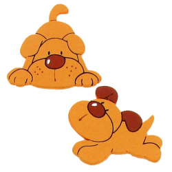 Chiens Déco autocollante - 6 pièces