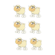 Moutons Déco autocollante - 6 pièces