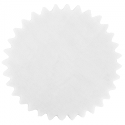 Tulles dentelés Cristal BLANC - 10 pièces