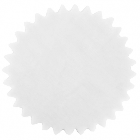 Tulles dentelés Cristal BLANC - 10 pièces