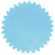 Tulles dentelés Cristal BLEU CIEL - 50 pièces
