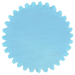 Tulles dentelés Cristal BLEU CIEL - 50 pièces