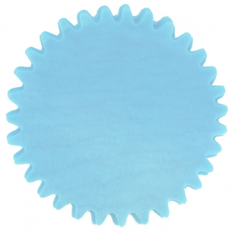 Tulles dentelés Cristal BLEU CIEL - 50 pièces