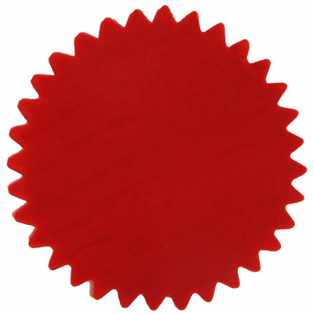 Tulles dentelés Cristal ROUGE - 50 pièces