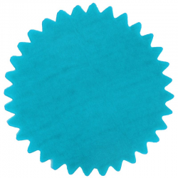 Tulles dentelés Cristal TURQUOISE - 50 pièces