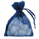Pochons en organdi MARINE - 10 pièces
