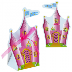 Ballotin Château et ruban fuchsia OFFERT - pièce