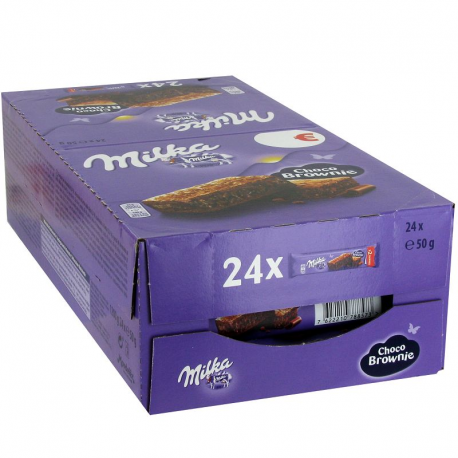 Barres Brownie Milka 50g - le lot de 24