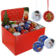Boules de Noël garnies pièces en chocolat 36g - 24 boules