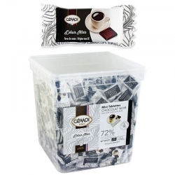 Mini Tablettes désir noir 72% cacao 2,5g - tubo de 500