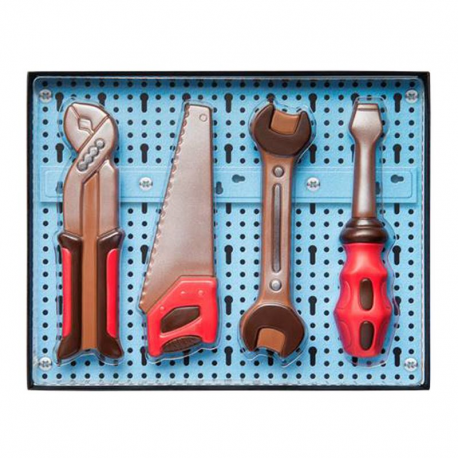 Coffret 4 outils - sujets en chocolat au lait - 150g