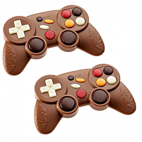 Double manette de jeu en chocolat au lait décoré - coffret de 140g