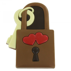 Cadenas et sa clef en chocolat décoré - coffret de 80g
