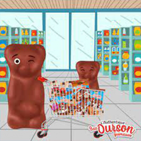 Oursons en guimauve chocolat au lait 91g - 14 sachets