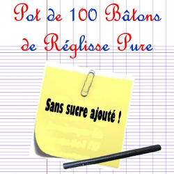 Bâtons de réglisse pure - le pot de 100
