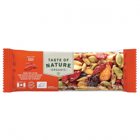 Barres BIO Taste of Nature Goji 40g - la boîte de 16