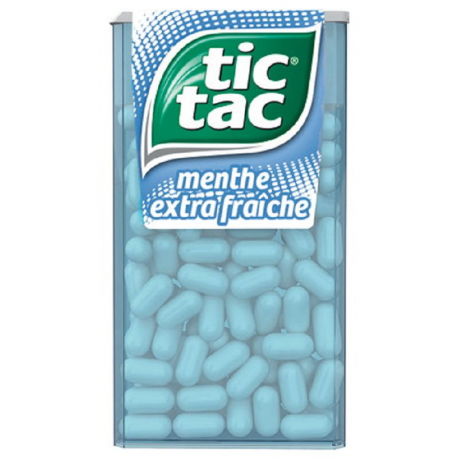 Tic Tac GM menthe extra fraîche 49g - 24 boîtes de 100 pastilles