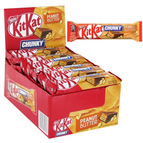 Kit Kat Chunky peanut butter 42g - boîte de 24
