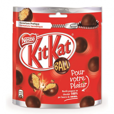Kit Kat Ball 140g - les 15 pochons - Prix déstockage DDM 12/2025.