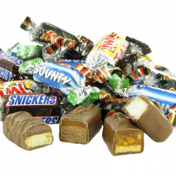 Miniatures Mix - Mars Twix Bounty et Snickers - le tubo de 3kg