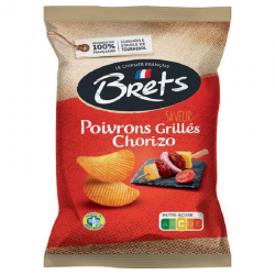 Chips Brets Poivron et chorizo 125g - 10 paquets