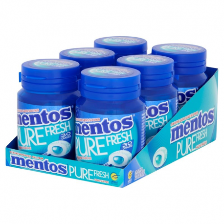 Mentos Bottle Pure Fresh Menthol Eucalyptus SANS SUCRES - le lot de 6