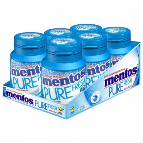 Mentos Bottle Pure Fresh Freshmint SANS SUCRES - le lot de 6