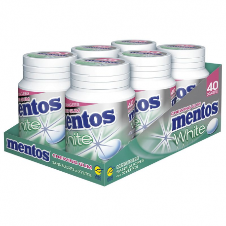 Mentos bottle white Menthe verte SANS SUCRES - le lot de 6