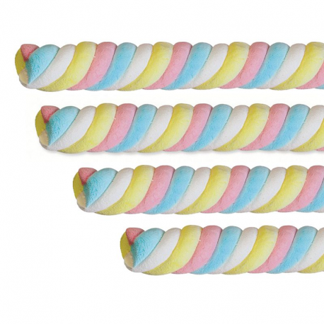 Guimauve géante olympic twisty bleu 67cm - carton de 57