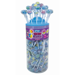 Sucettes acides bicolores (colorent la langue) - tubo de 150