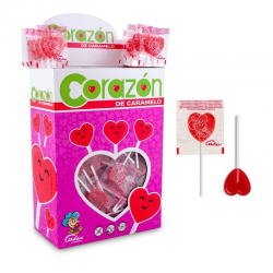 Sucettes Coeurs Cerise rouges - Les 200