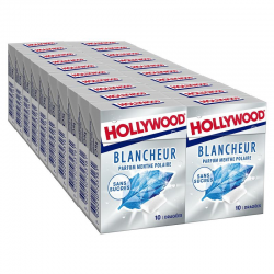 Hollywood dragées blancheur menthe polaire SANS SUCRES - 20 étuis