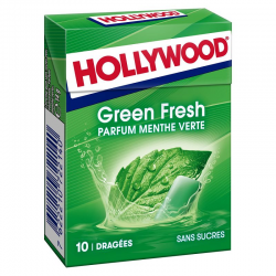 Hollywood dragées green fresh SANS SUCRES - 20 étuis