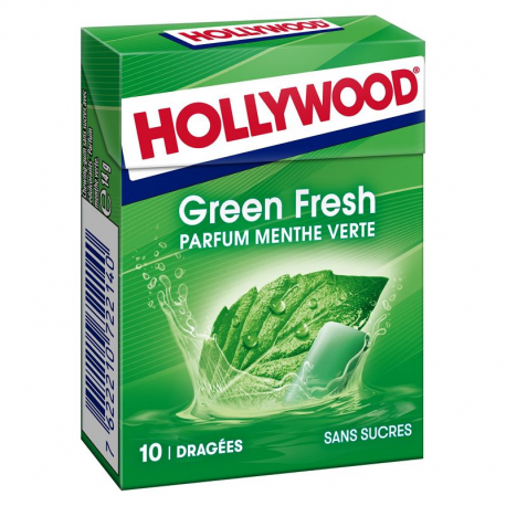 Hollywood dragées green fresh SANS SUCRES - 20 étuis