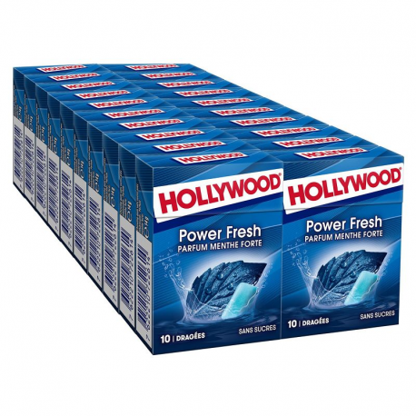 Hollywood dragées powerfresh SANS SUCRES - 20 étuis