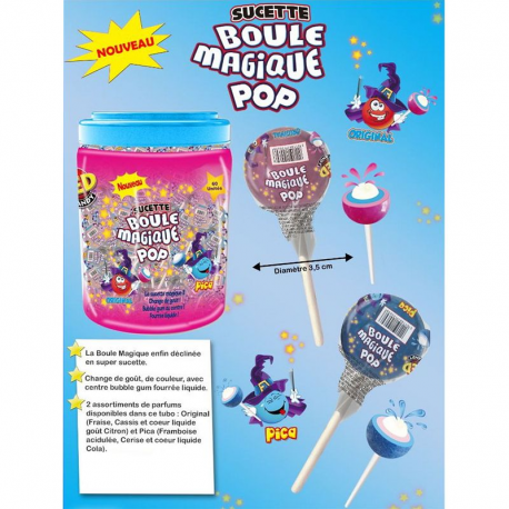 Sucettes Boules Magiques - boîte de 60