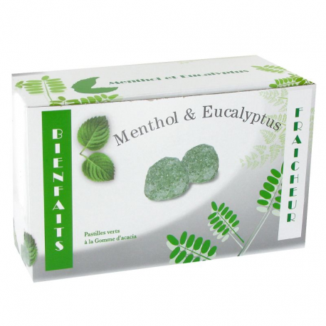 Pastilles vertes menthol eucalyptus 60g - les 16 boîtes