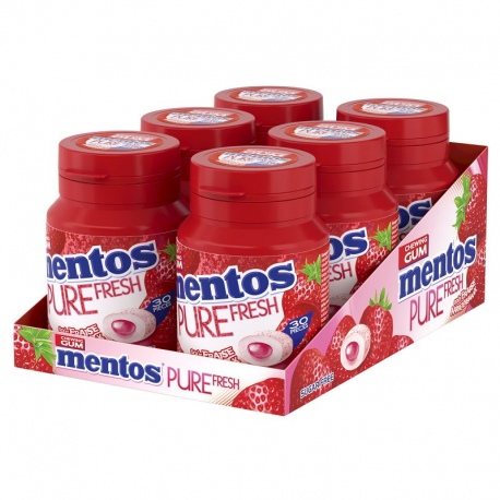 Mentos bottle Pure Fresh Fraise SANS SUCRES - le lot de 6