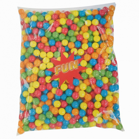 Billes de chewing gum taille moyenne 17mm - sachet de 2,500kg