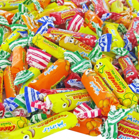 Carambar mini mix assortis 1Kg (environ 260 pièces)