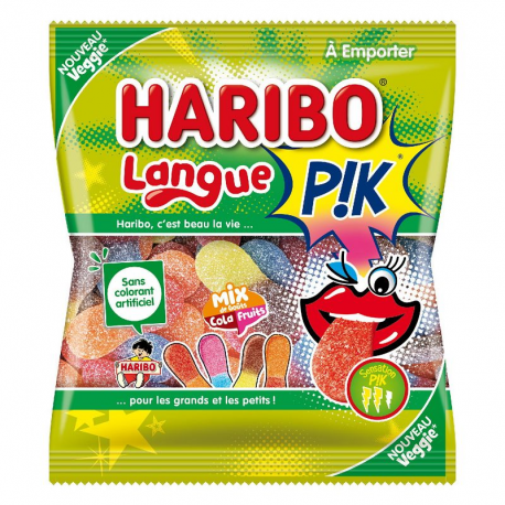 Langues acides Pik HARIBO 100g - 30 sachets