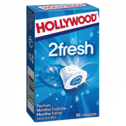 Hollywood dragées 2fresh menthe fraîche et forte SANS SUCRES - 16 étuis