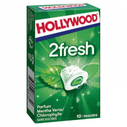 Hollywood dragées 2fresh menthe verte/chlorophylle SANS SUCRES - 16 étuis