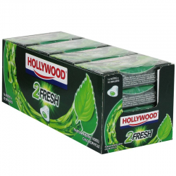 Hollywood dragées 2fresh menthe verte/chlorophylle SANS SUCRES - 16 étuis