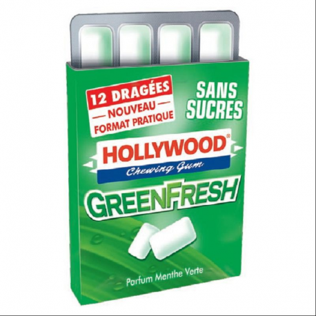 Hollywood dragées Green Fresh SANS SUCRES - 14 étuis