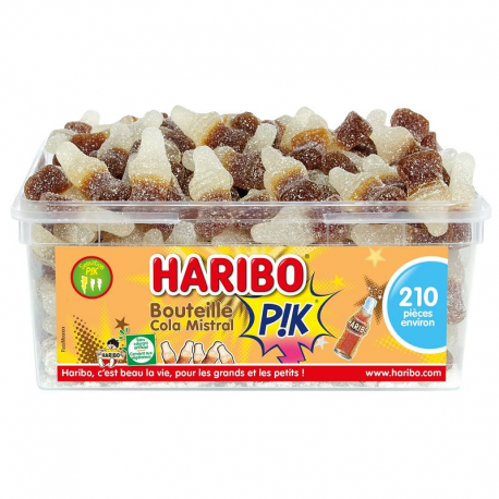 Bouteilles Cola Mistral Pik HARIBO - tubo de 210