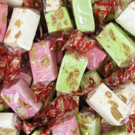 Nougats pliés aux arachides arômes assortis - 5kg