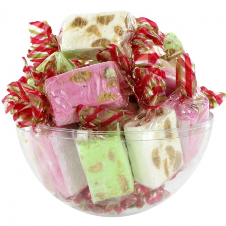 Nougats pliés aux arachides arômes assortis - 5kg