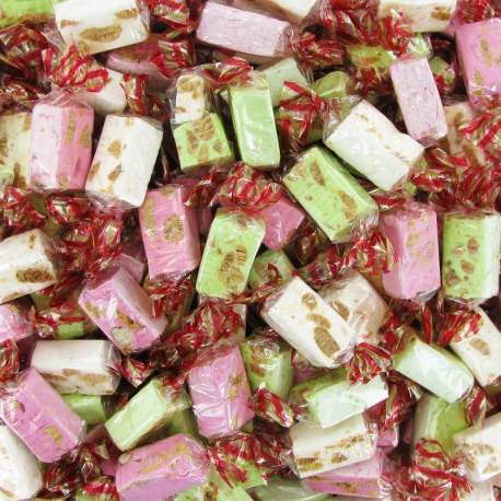 Nougats pliés aux arachides arômes assortis - 5kg