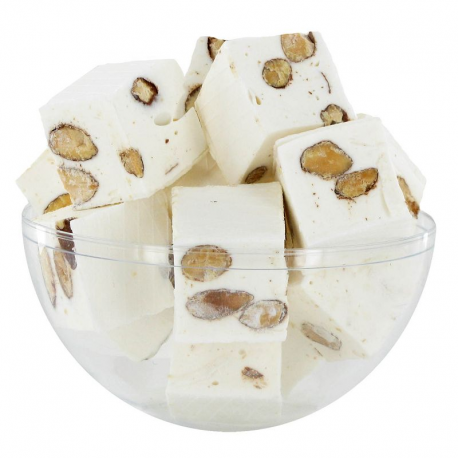 Nougats blancs aux amandes cube tendre - 3kg